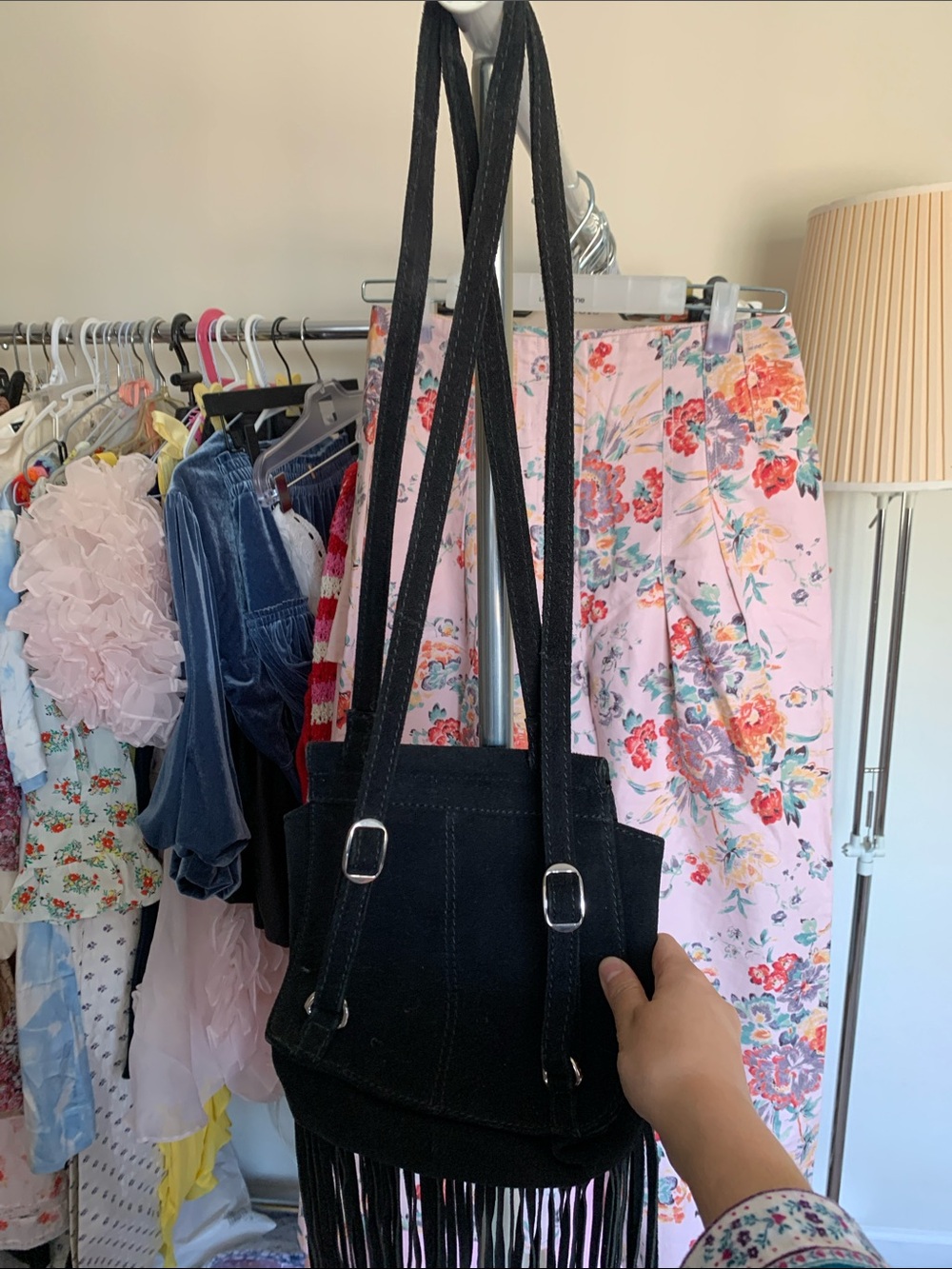 ASOS Real Leather Suede Backpack - Picture 3 of 5